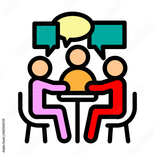 Group Chat Vector Filled Icon Design
