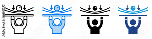 Resilience icon set multiple style collection