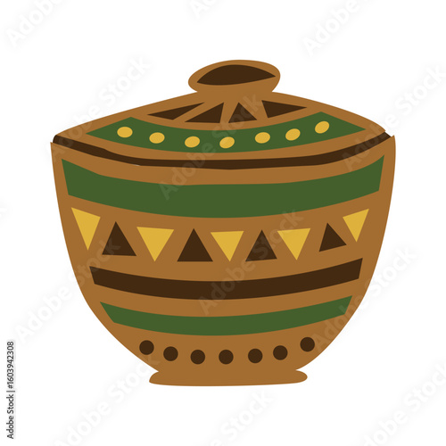 ceramic pot isolated on white