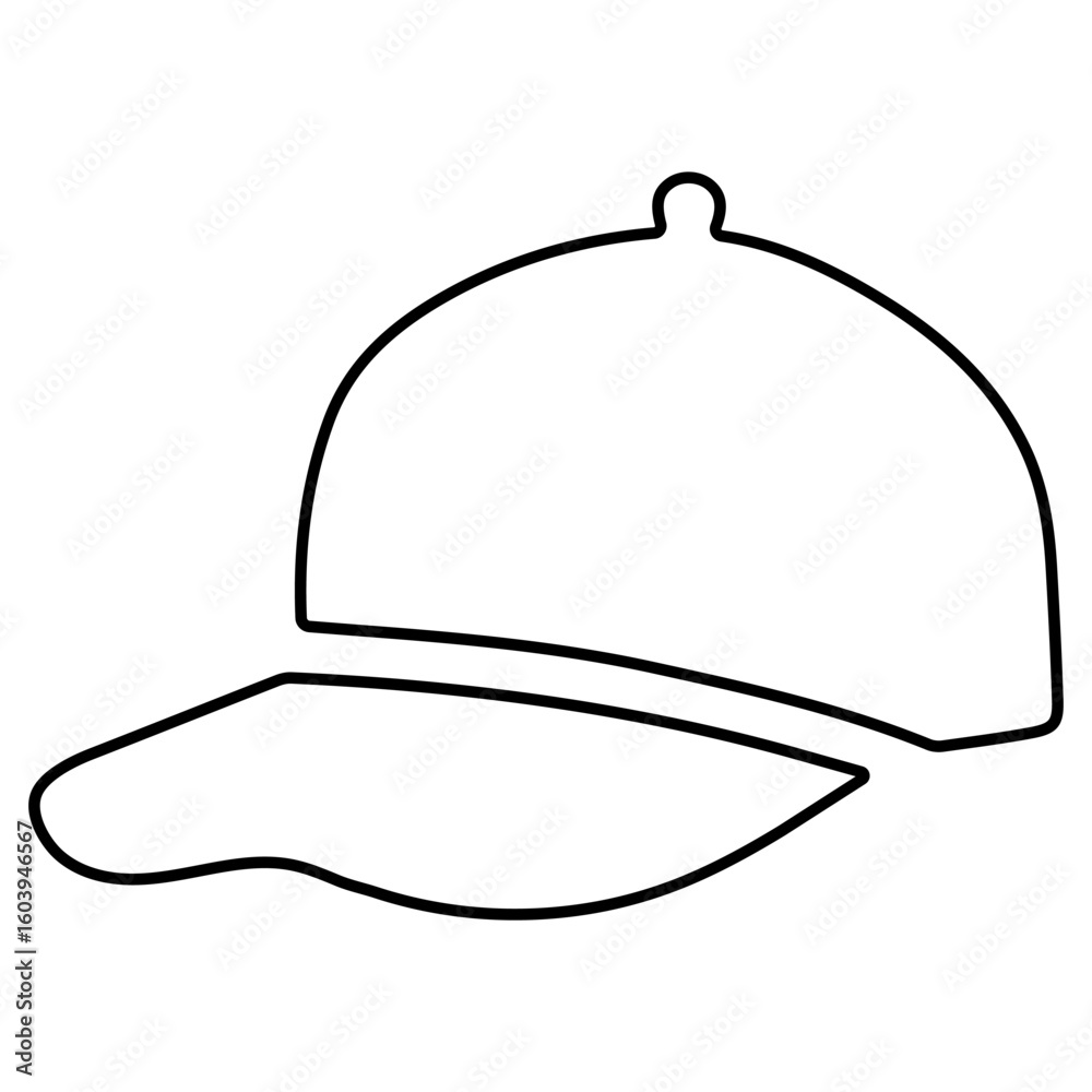Fototapeta premium cap icon isolated on white background, vector illustration.