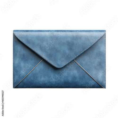 Blue Envelope Message Delivery Communication Invitation Mail Design Mailing Symbol Document on transparent background
