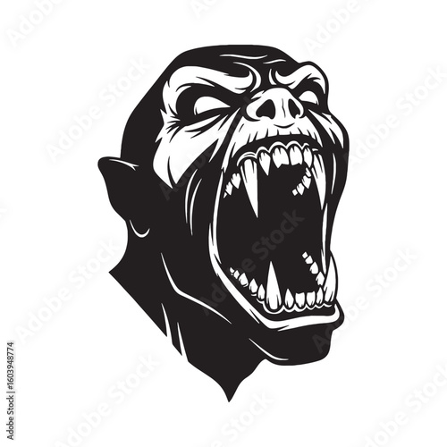 Decay in motion, horror in stillness – Ghoul silhouette manifested in cold Ghoul vector – Ghoul illustration – Halloween vector

