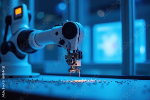 Precision Robotic Arm in High-Tech Production Setting
