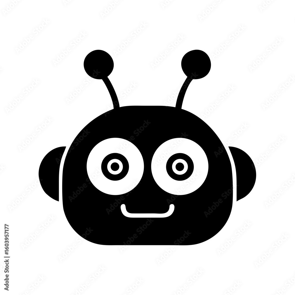 Naklejka premium robot chatbot icon, bot operator vector