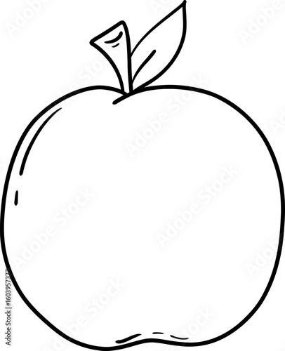 back to school apple, school suppliers element for teacher classroom decoration. Apple doodle line. vector file.