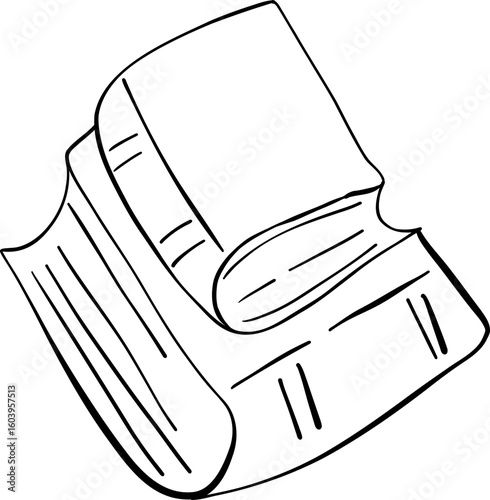back to school apple, school suppliers element for teacher classroom decoration. book doodle line. vector file.