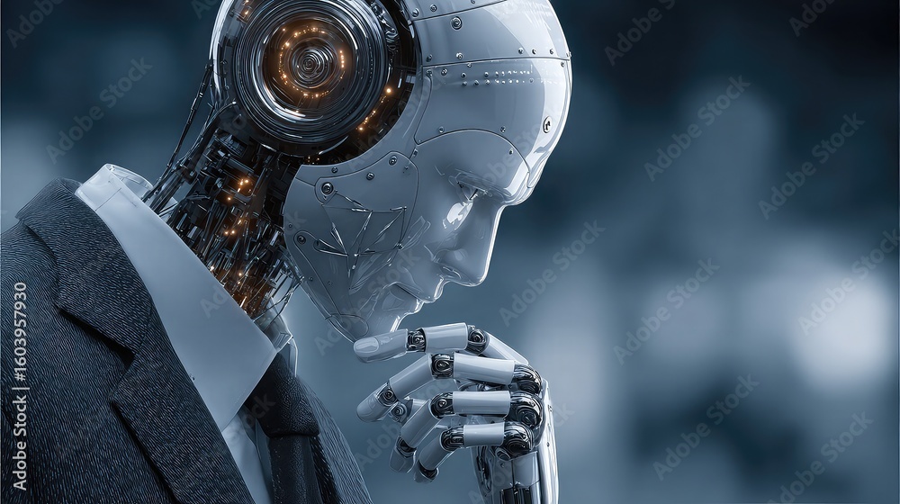 Fototapeta premium AI assistant supports productivity using automation, data analysis, and real-time decision tools helping businessman streamline tasks and enhance work efficiency outcomes.