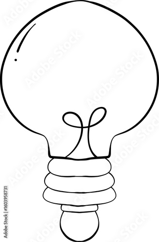 back to school apple, school suppliers element for teacher classroom decoration. light bulb doodle line. vector file.
