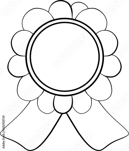 back to school apple, school suppliers element for teacher classroom decoration. medal doodle line. vector file.