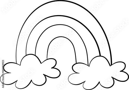 back to school apple, school suppliers element for teacher classroom decoration. rainbow doodle line. vector file.