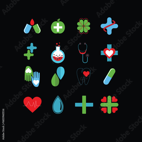 Medical Related icons and illustrations EPD Files