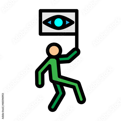 Visionary Leader Vector Filled Icon Design