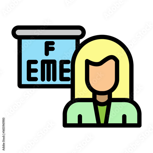 Optometrist Vector Filled Icon Design