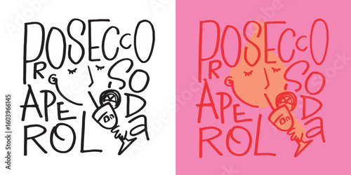 Trendy hand drawn doodle lettering quote about cocktail. Lettering for t-shirt design, mug print, bag print, clothes fashion. 100% hand drawn vector image.