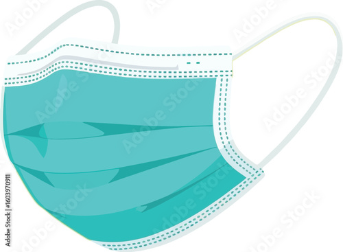 Surgical face mask vector illustration for corona virus protection use