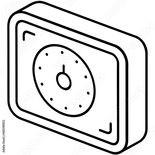 Echo Show Clock line art vector