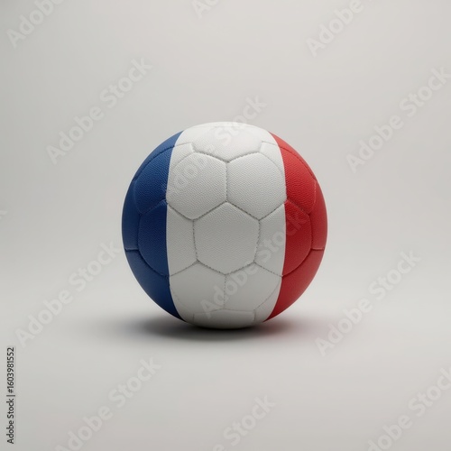 Soccer ball with flag of france