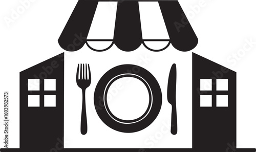 Minimalist Restaurant/Food Court Pictogram / ミニマリストレストラン・フードコートピクトグラム