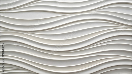 White panel with wave surface texture