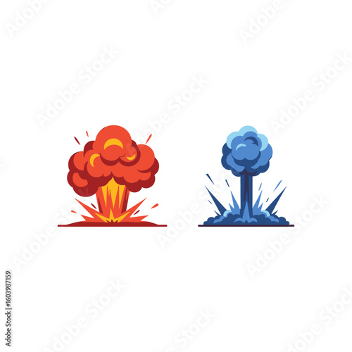 Explosion icon logo flat vector design