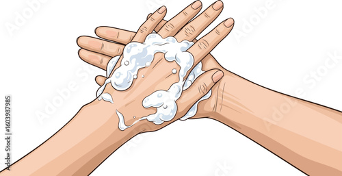 Hand washing soap hygiene clean hands healthcare coronavirus prevention method