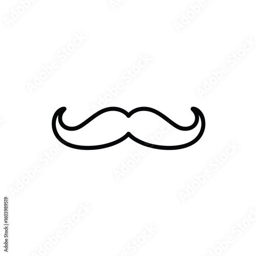 Stylized Mustache Illustration Vintage Design A Timeless Symbol of Masculinity and Retro Charm
