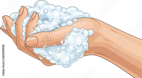 Hand washing with soap for coronavirus prevention and personal hygiene tips