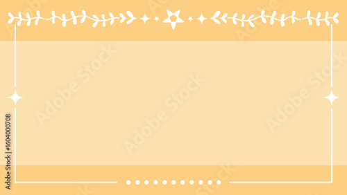 Cute background frame decorated with stars and vines.