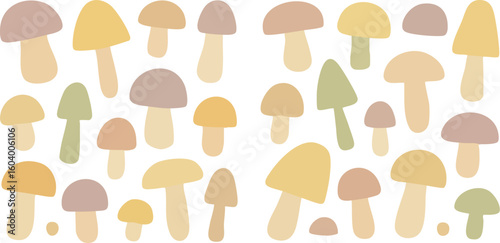 Wallpaper Mural Cute Mushroom Pattern Design 1. Torontodigital.ca