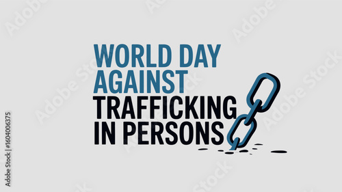 World Day Against Trafficking in Persons Human Rights Awareness Design
