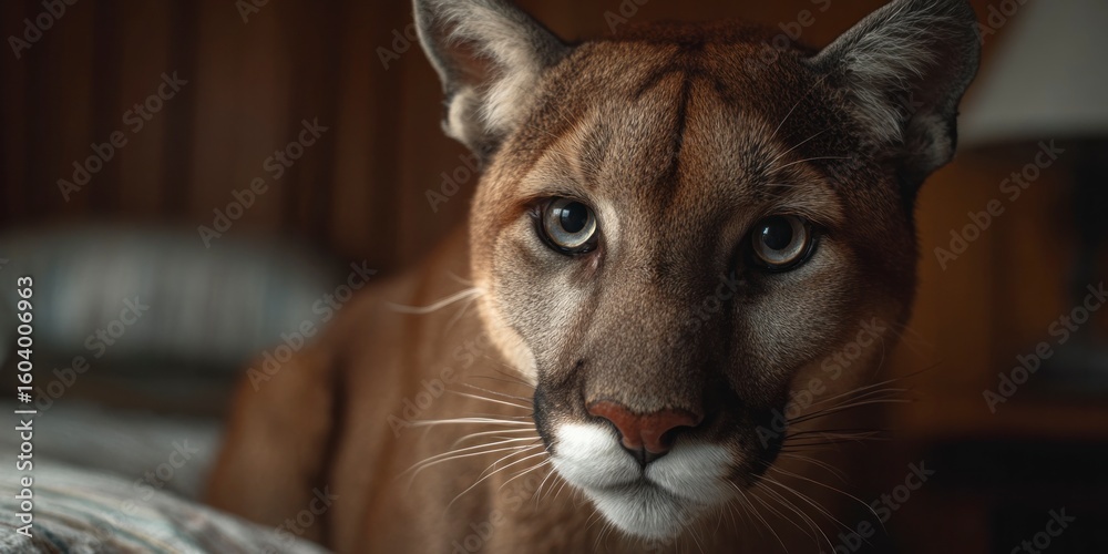 Obraz premium Closeup cougar portrait