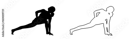 a black and white image of a woman standing on her hind legs next to a dog black, couple, dog, image, leg, pose, silhouette, stand, woman 