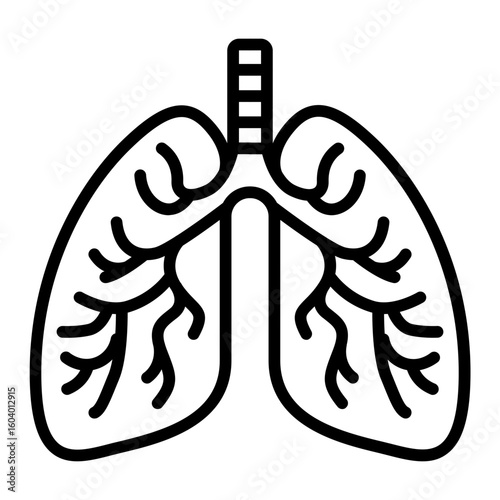 Infected Lungs icon vector image. Can be used for Infectious Diseases.