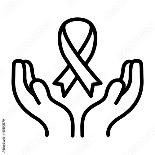 Cancer Support icon vector image. Can be used for Chemotherapy.