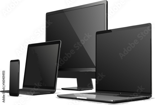 Sleek modern devices showcasing technology integration for seamless digital lifestyle solutions, perfect for tech reviews, app demos or web design mockups