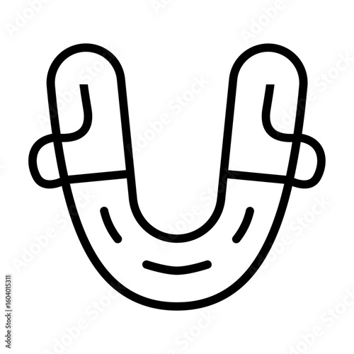 Mouth Guard icon vector image. Can be used for Rugby.