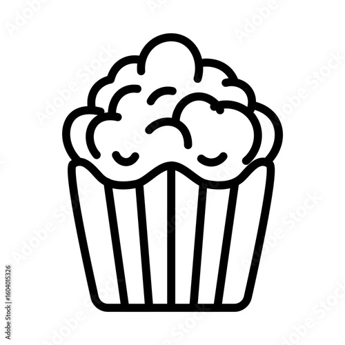 Popcorn icon vector image. Can be used for Rugby.