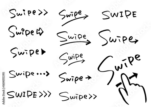 手書きモノクロswipe詰合せ