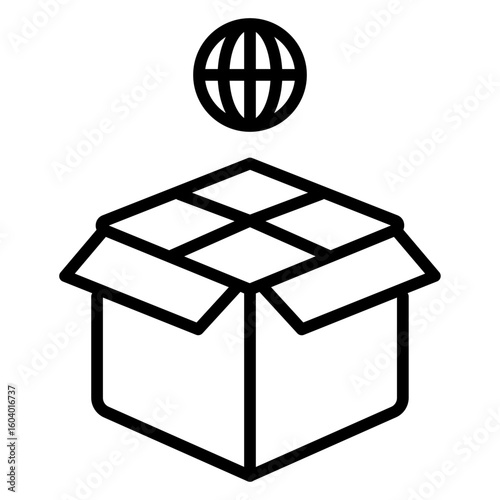Package Import icon vector image. Can be used for Warehouse.