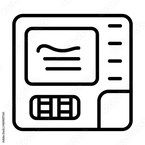 Atm icon vector image. Can be used for Supermarket.