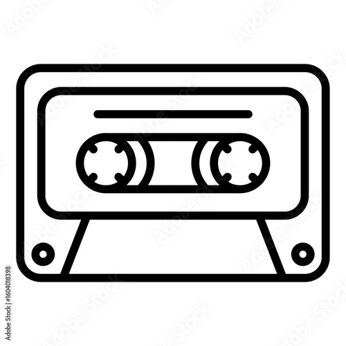 Cassette icon vector image. Can be used for Instrument.