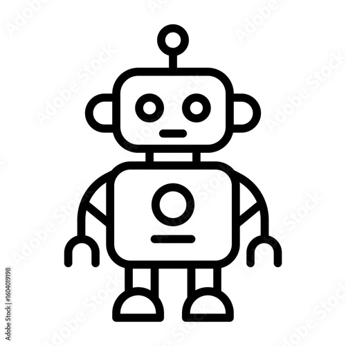 Robot icon vector image. Can be used for Manufacturing.