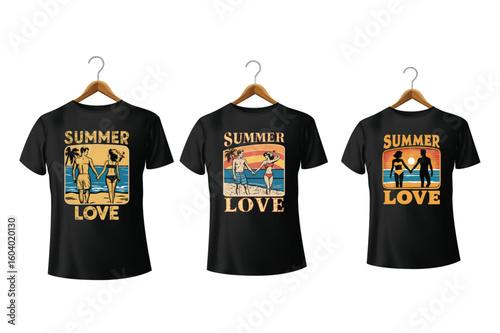 Couple holding hands on beach at sunset summer love