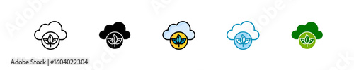 Cloud  Icon Set Multiple Style Collection
