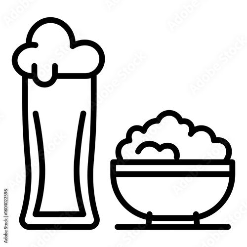 Food and Beer icon vector image. Can be used for Oktoberfest.