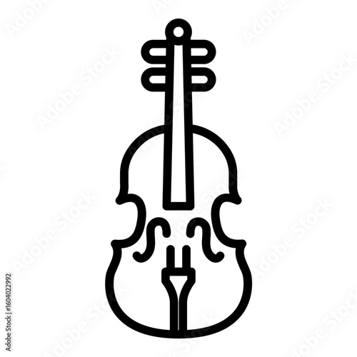 Violin icon vector image. Can be used for Oktoberfest.