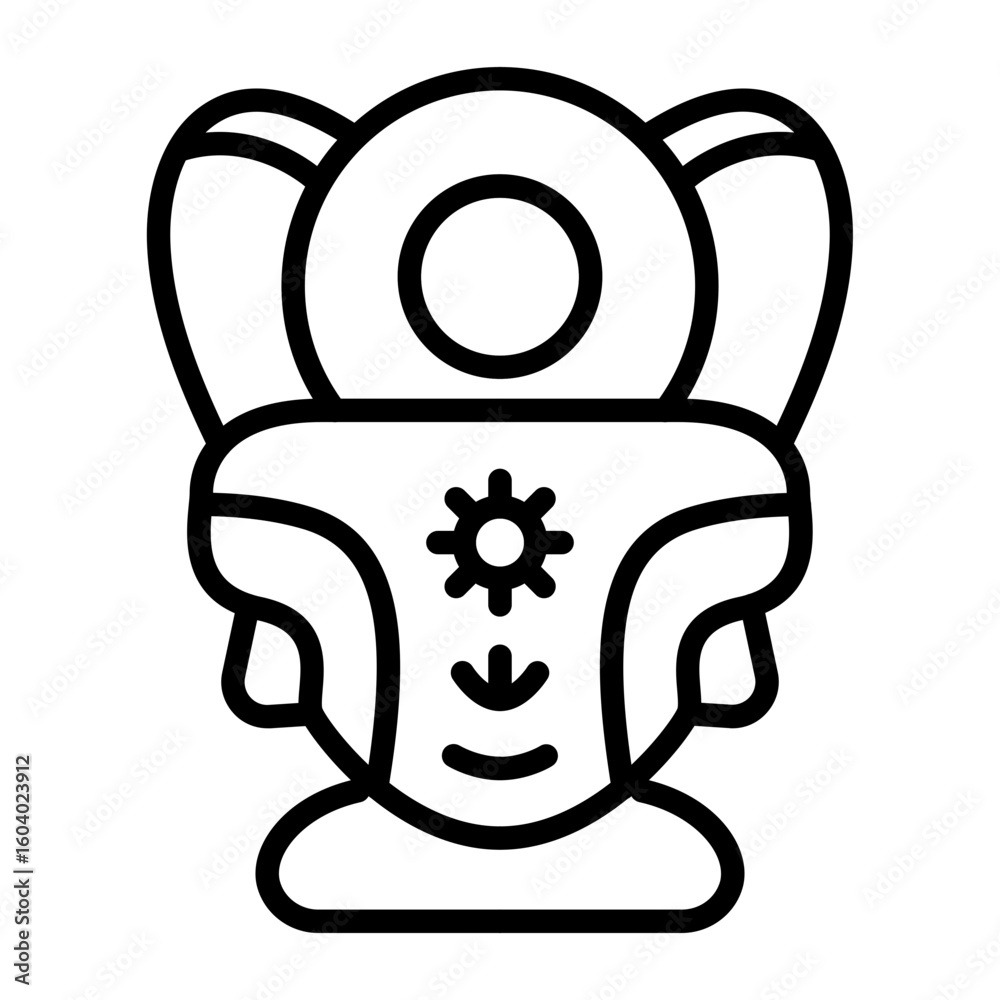 Obraz premium Baby Carrier icon vector image. Can be used for Baby Shower.