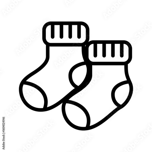 Baby Socks icon vector image. Can be used for Baby Shower.