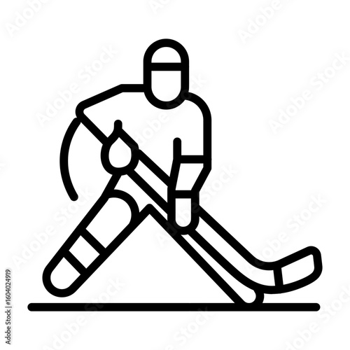 Hockey icon vector image. Can be used for Bowling.
