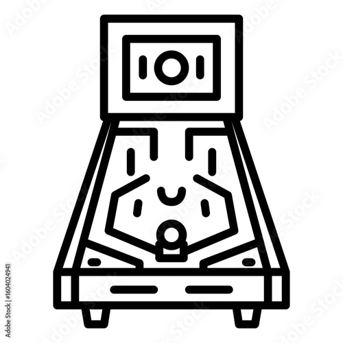 Pinball Games icon vector image. Can be used for Bowling.